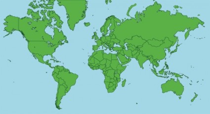Blank World Map Vector
