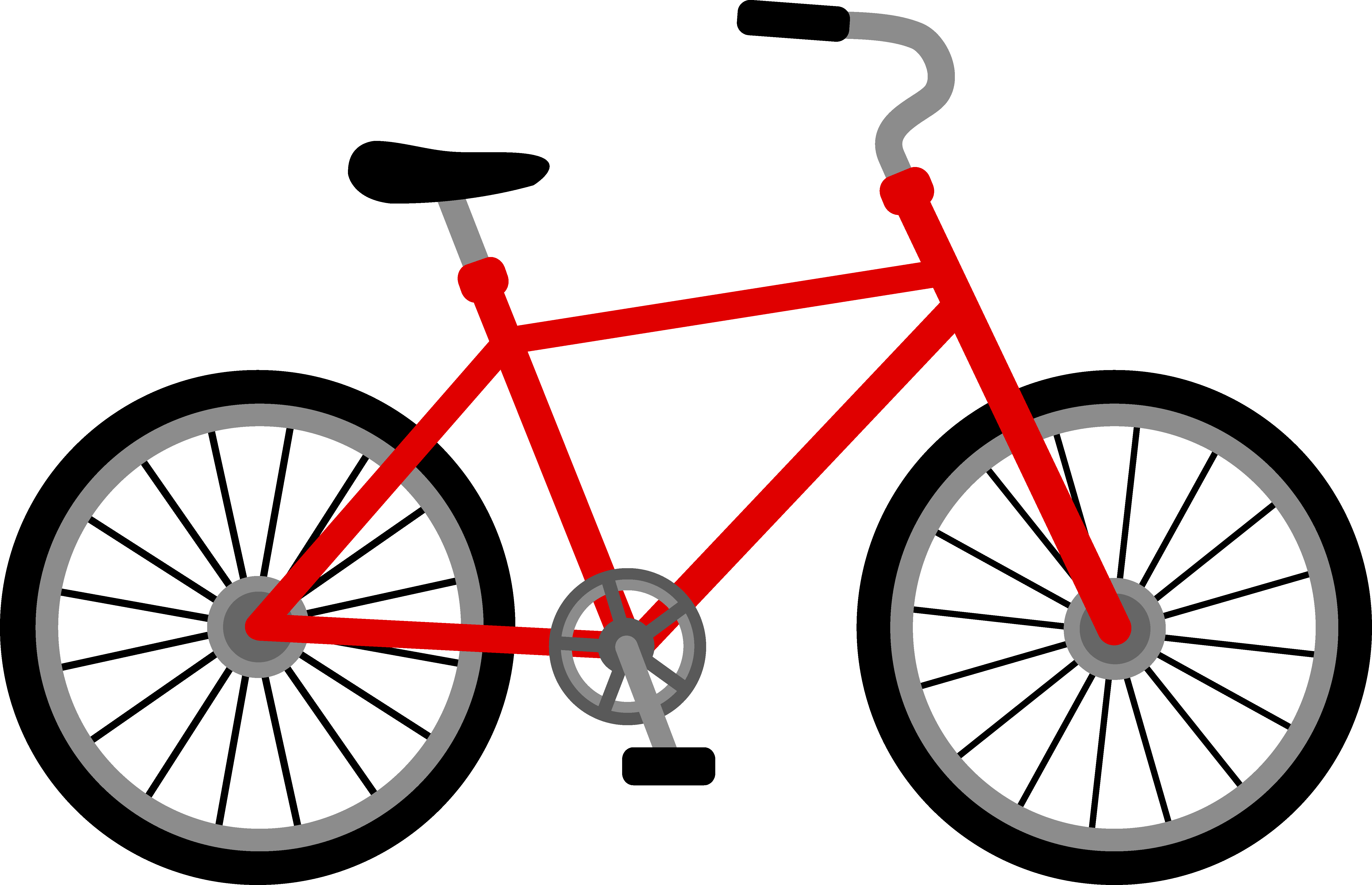 Blue Bike Cartoon Clip Art