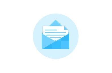 Blue Email Icon Flat