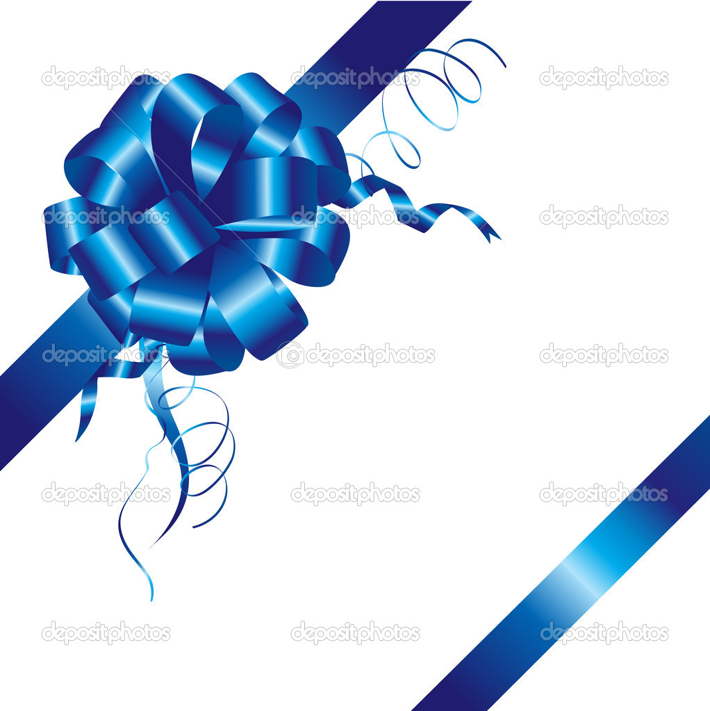 Blue Ribbon and Bow