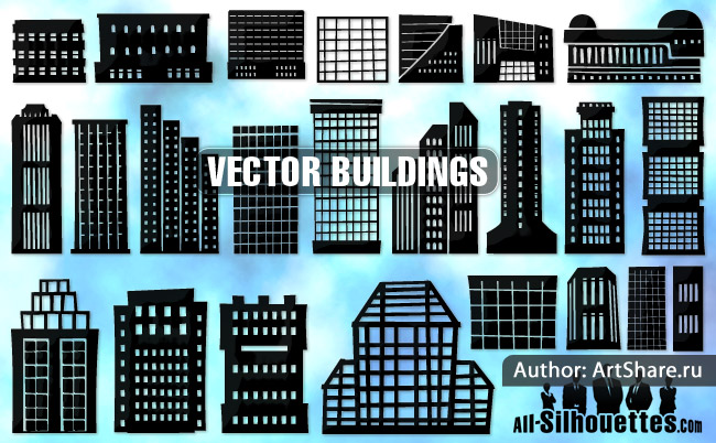 Building Silhouette Vector