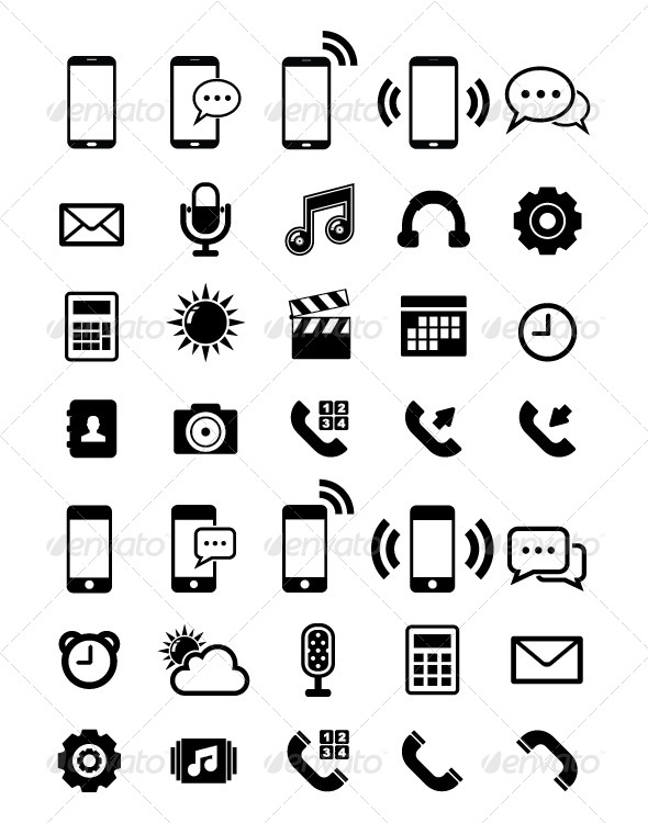 Business Card Icons Phone email