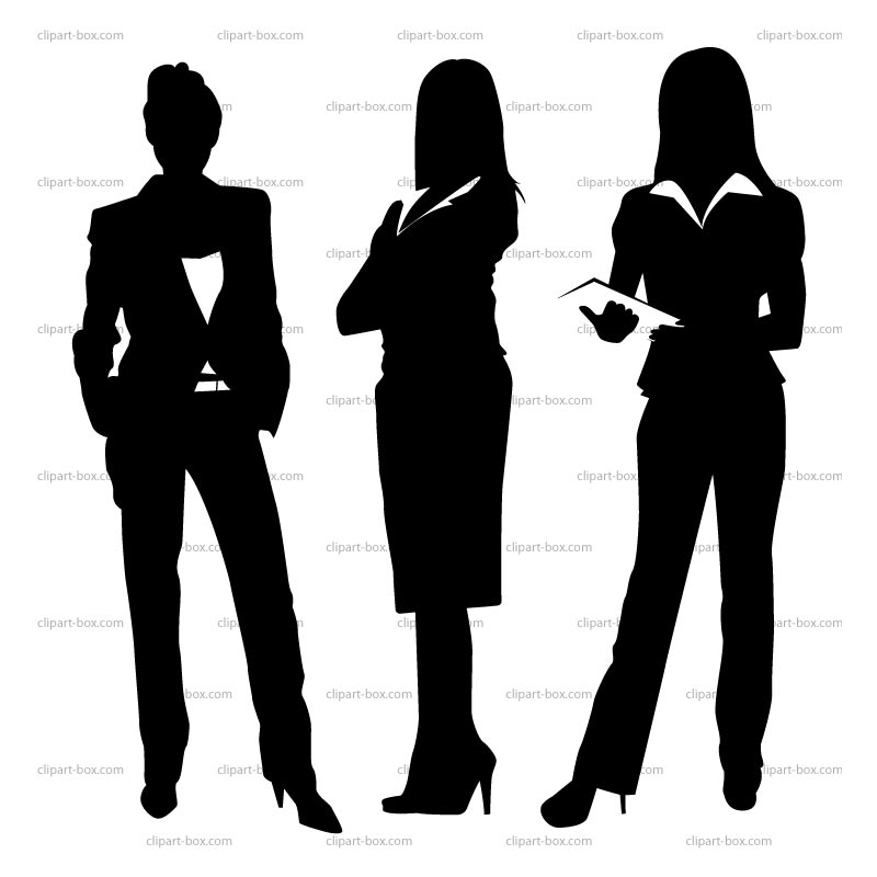 Businesswoman Silhouette Clip Art