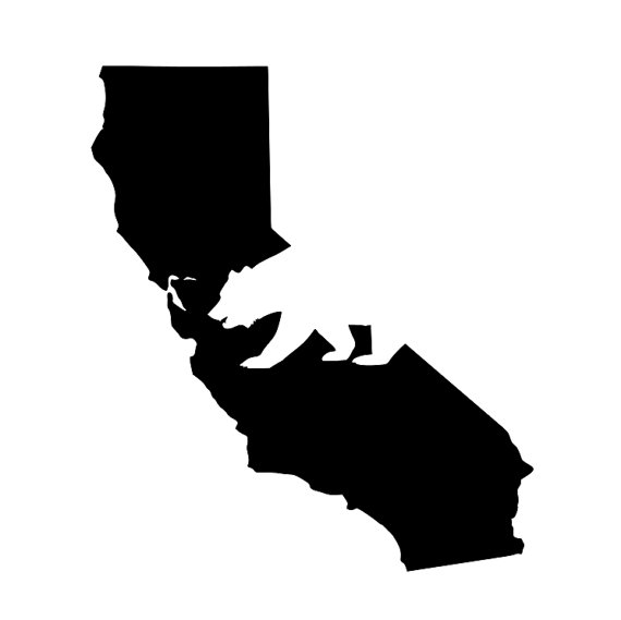 California State Outline with Bear