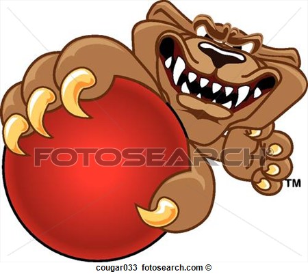 Cartoon Cougar Mascot