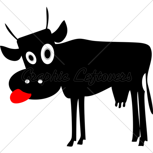 Cartoon Cow Silhouette