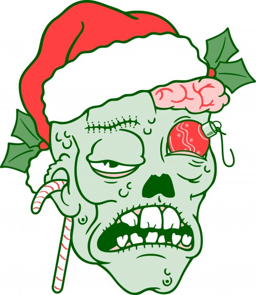 Cartoon Zombie Christmas