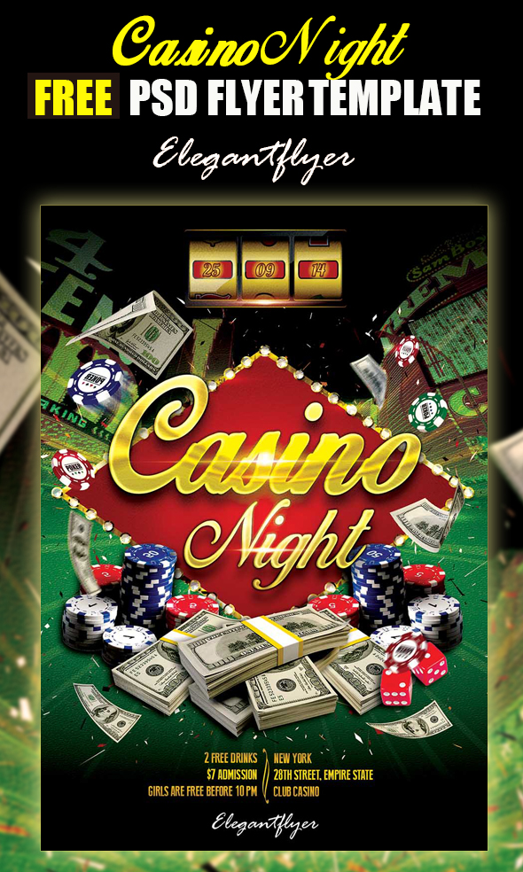 Casino Night Flyer Template Free