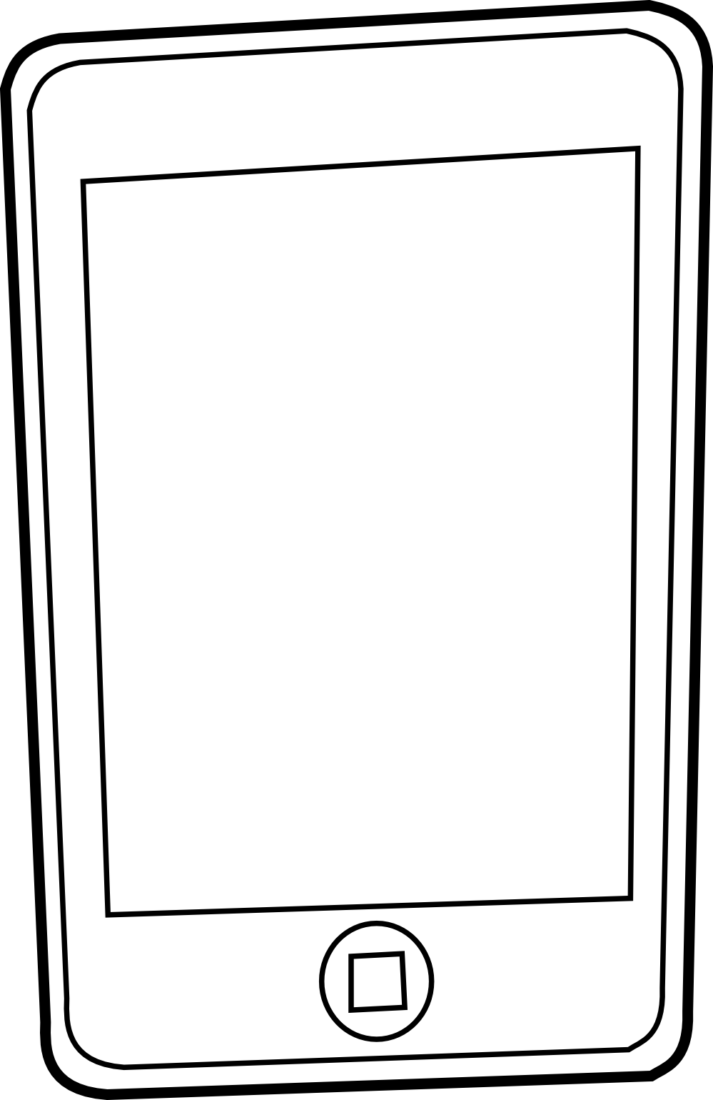 Cell Phone Clip Art Black and White