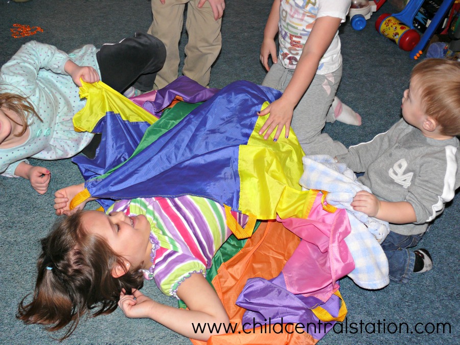 Children Playing with Parachute