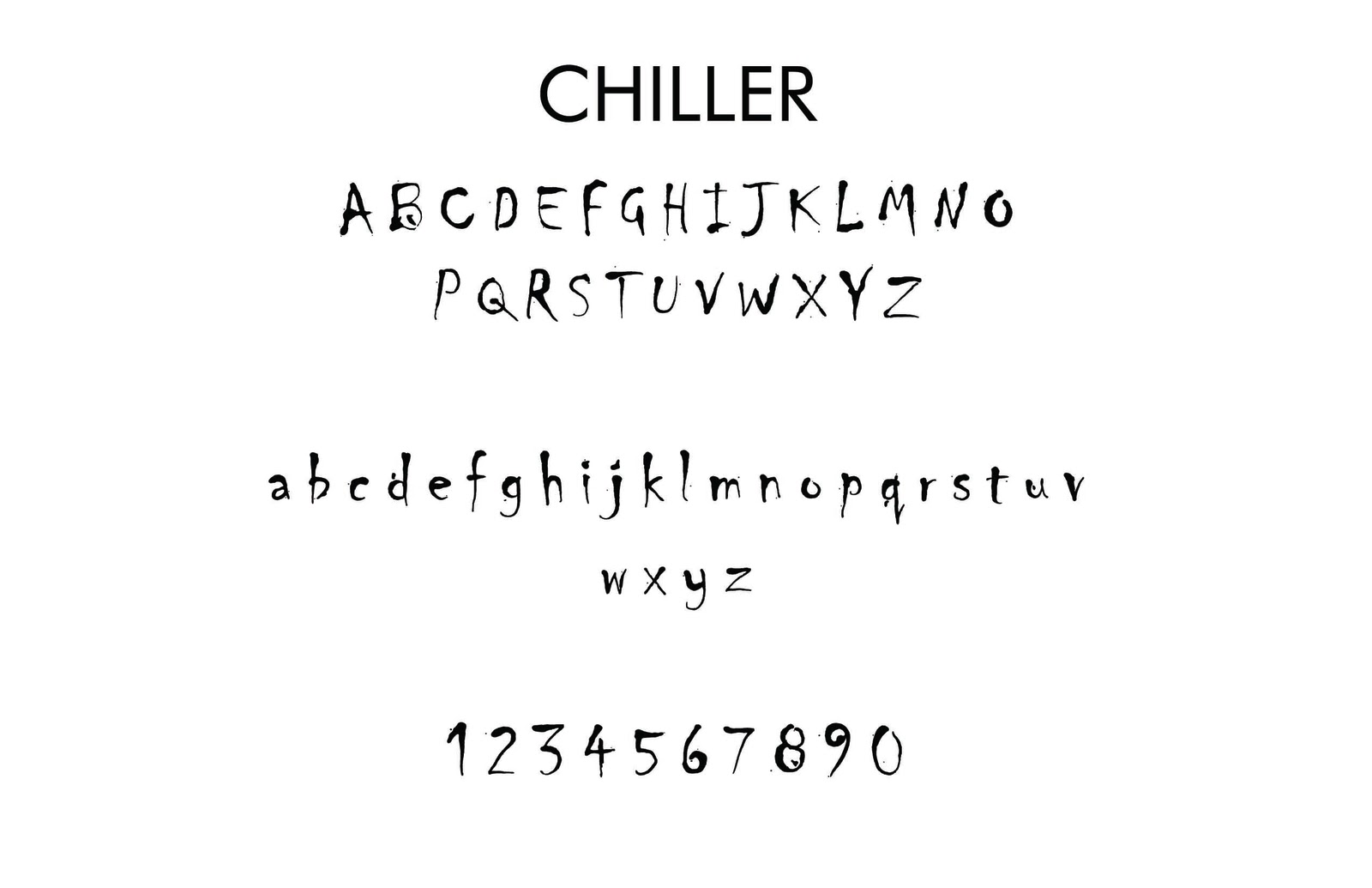 Chiller Font for Microsoft Word Chiller Font for Microsoft Word
