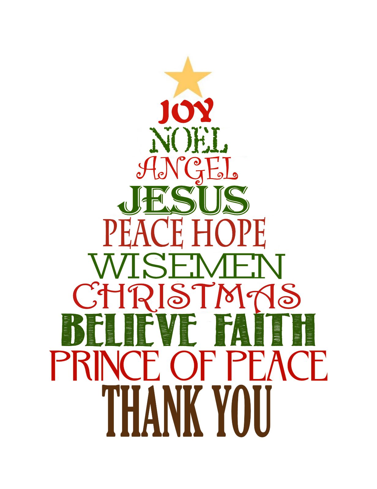 Christian Christmas Thank You Cards