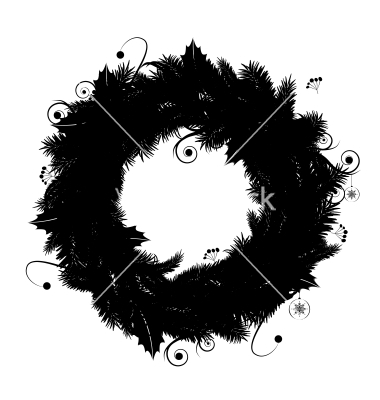 Christmas Wreath Silhouette