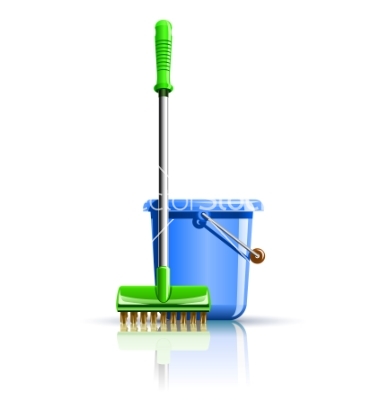 Cleaning Mop and Bucket Clip Art