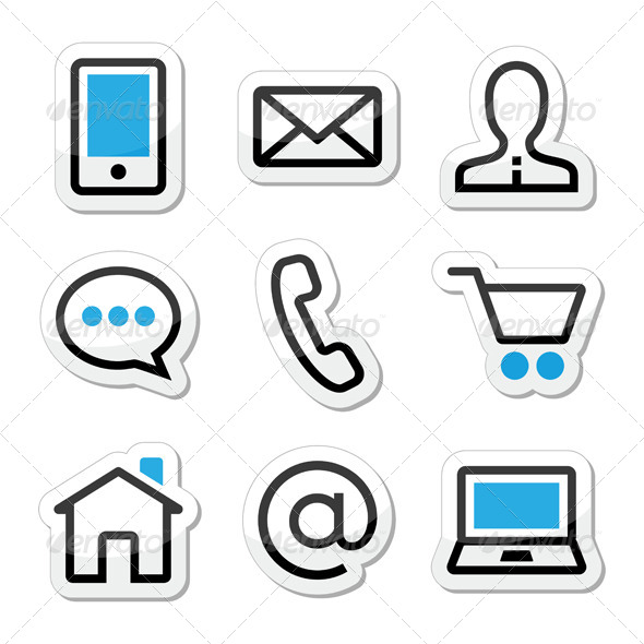 16 Matching Icons For Phone Email House Images