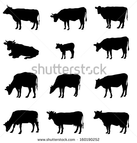 Cow Silhouette Vector