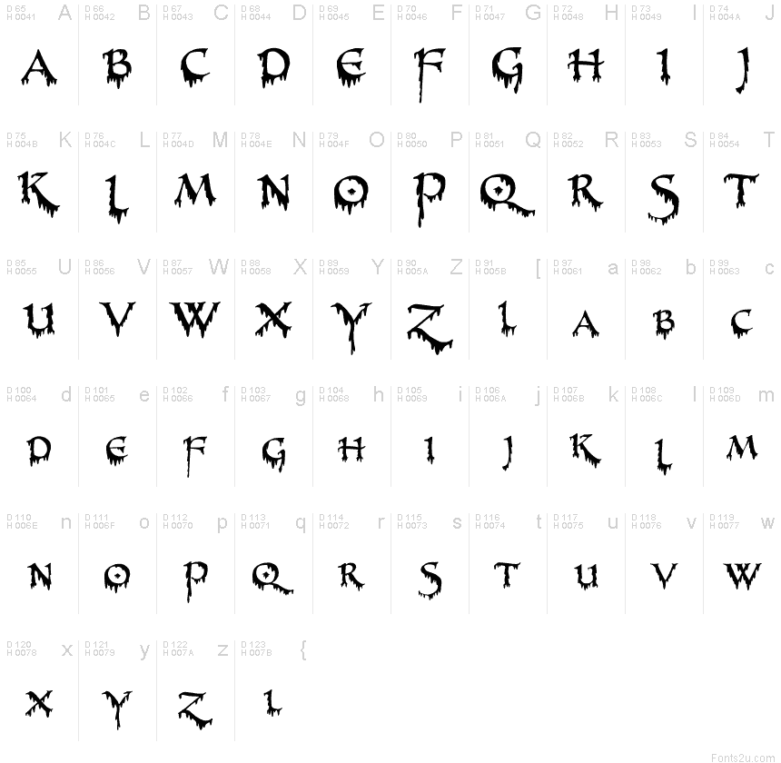 Creepy Fonts Creepy Fonts