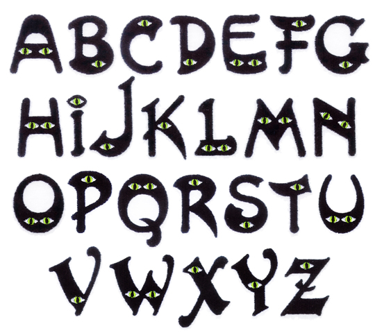 Creepy Letter Fonts Alphabet