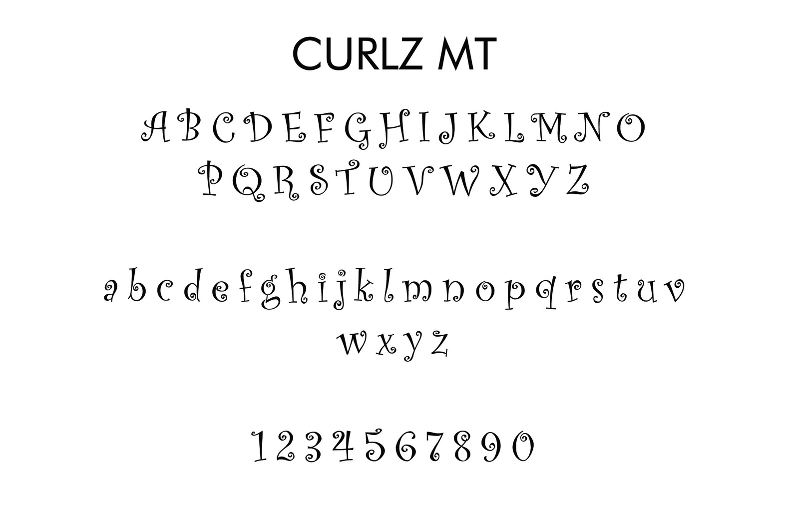 Curlz MT Font