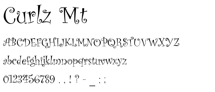 Curlz MT Font Curlz MT Font
