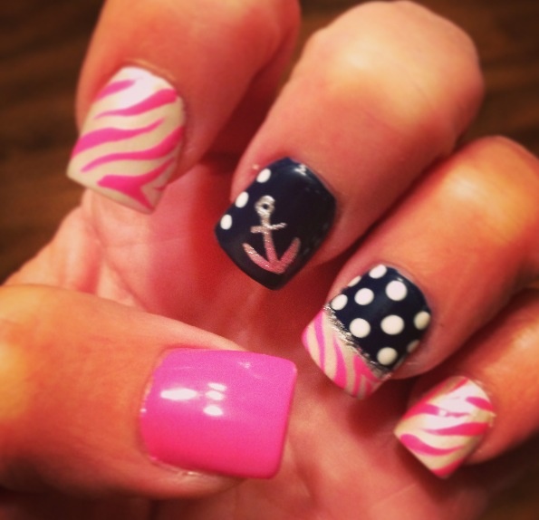 Cute Pink Zebra Nail Designs Cute Pink Zebra Nail Designs