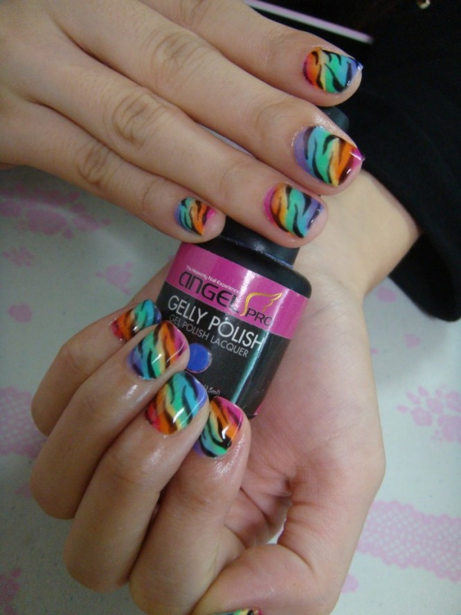 Cute Zebra Acrylic Nails Designs Cute Zebra Acrylic Nails Designs