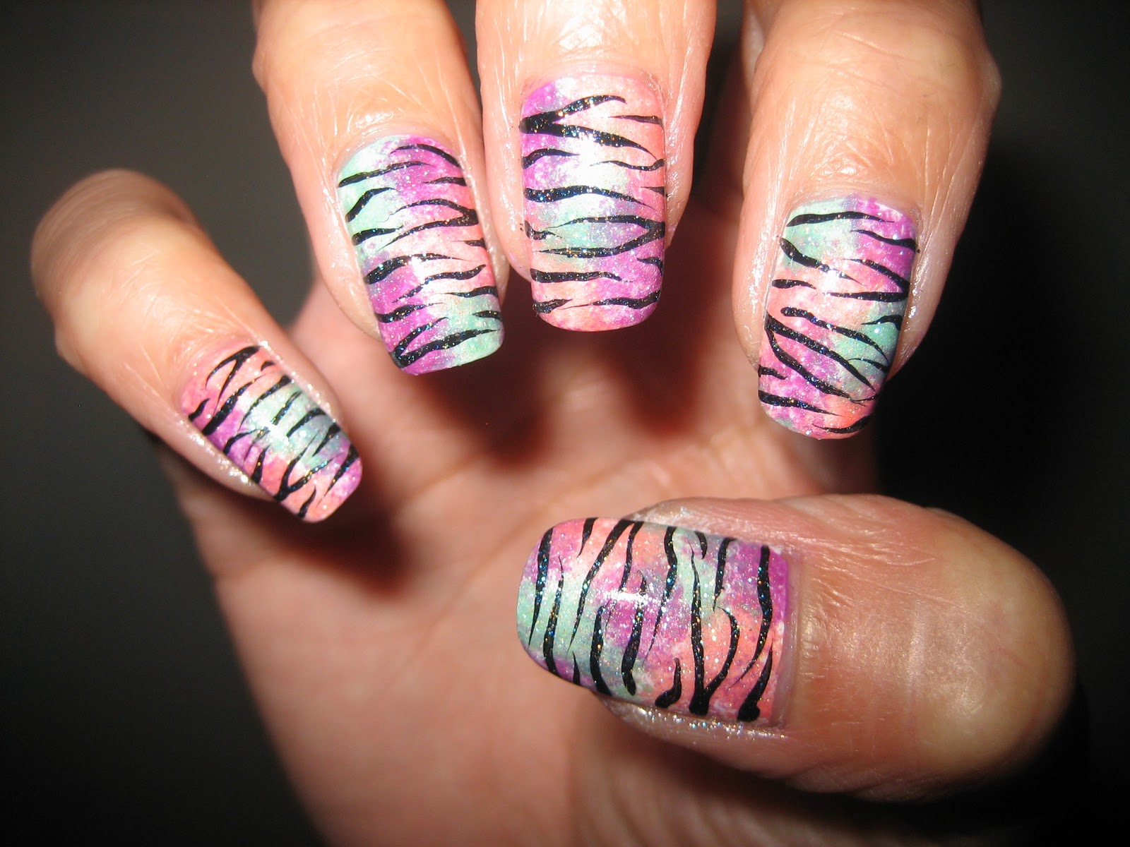 Cute Zebra Print Nail Designs