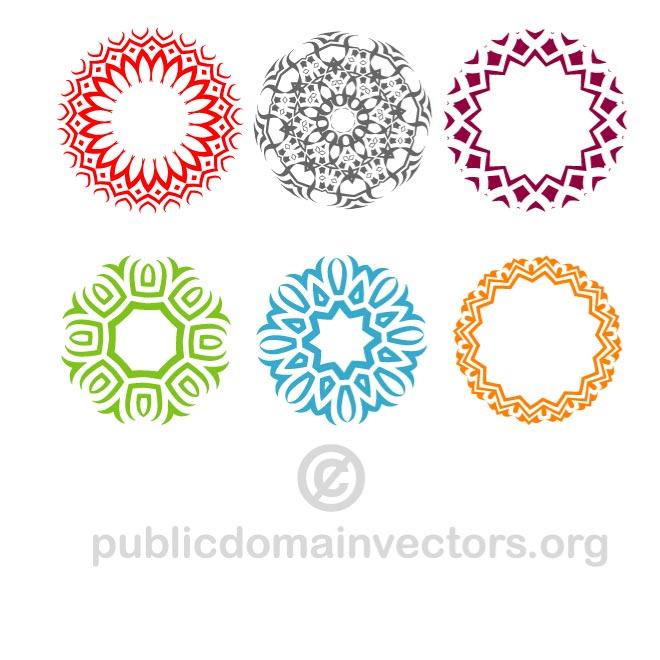 Decorative Shapes Clip Art Vector