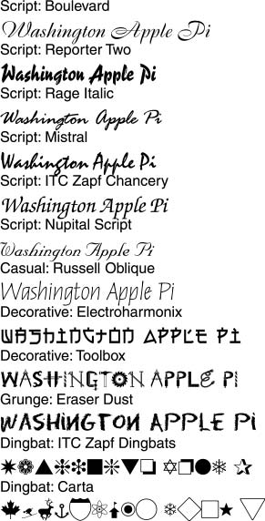 Different Font Types