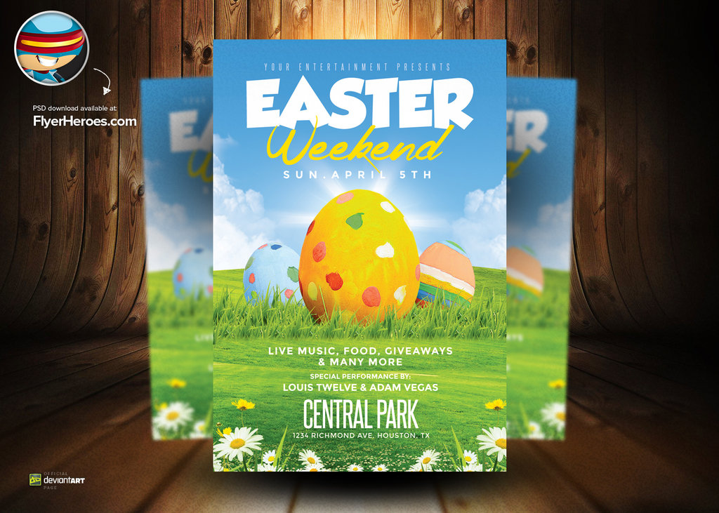 Easter Flyer Template PSD