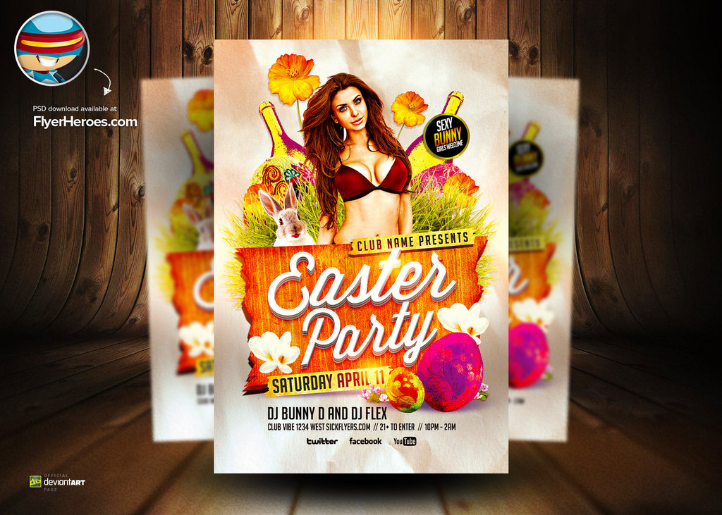 Easter Party Flyers Templates Free