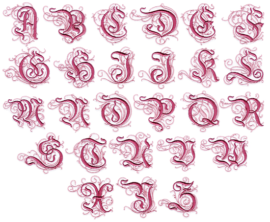 Elegant Font Alphabet Elegant Font Alphabet