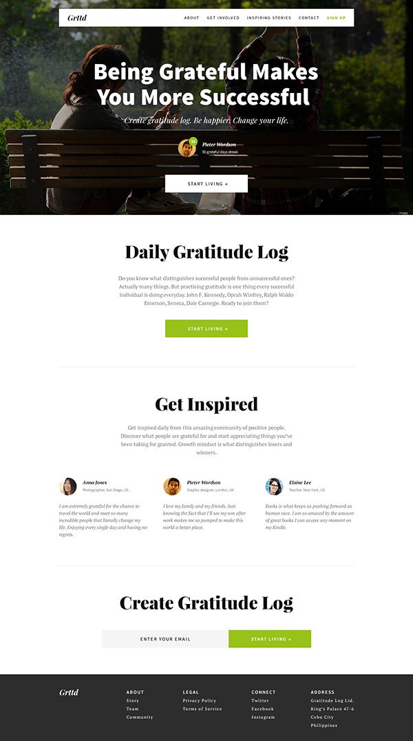 Elegant Landing Page Designs