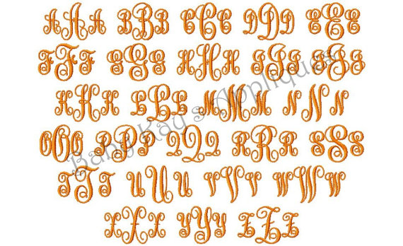 Elegant Monogram Embroidery Font Elegant Monogram Embroidery Font