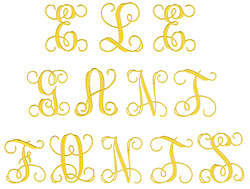 Elegant Monogram Embroidery Font Elegant Monogram Embroidery Font