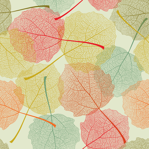 Fall Autumn Leaves Free Vector Patterns