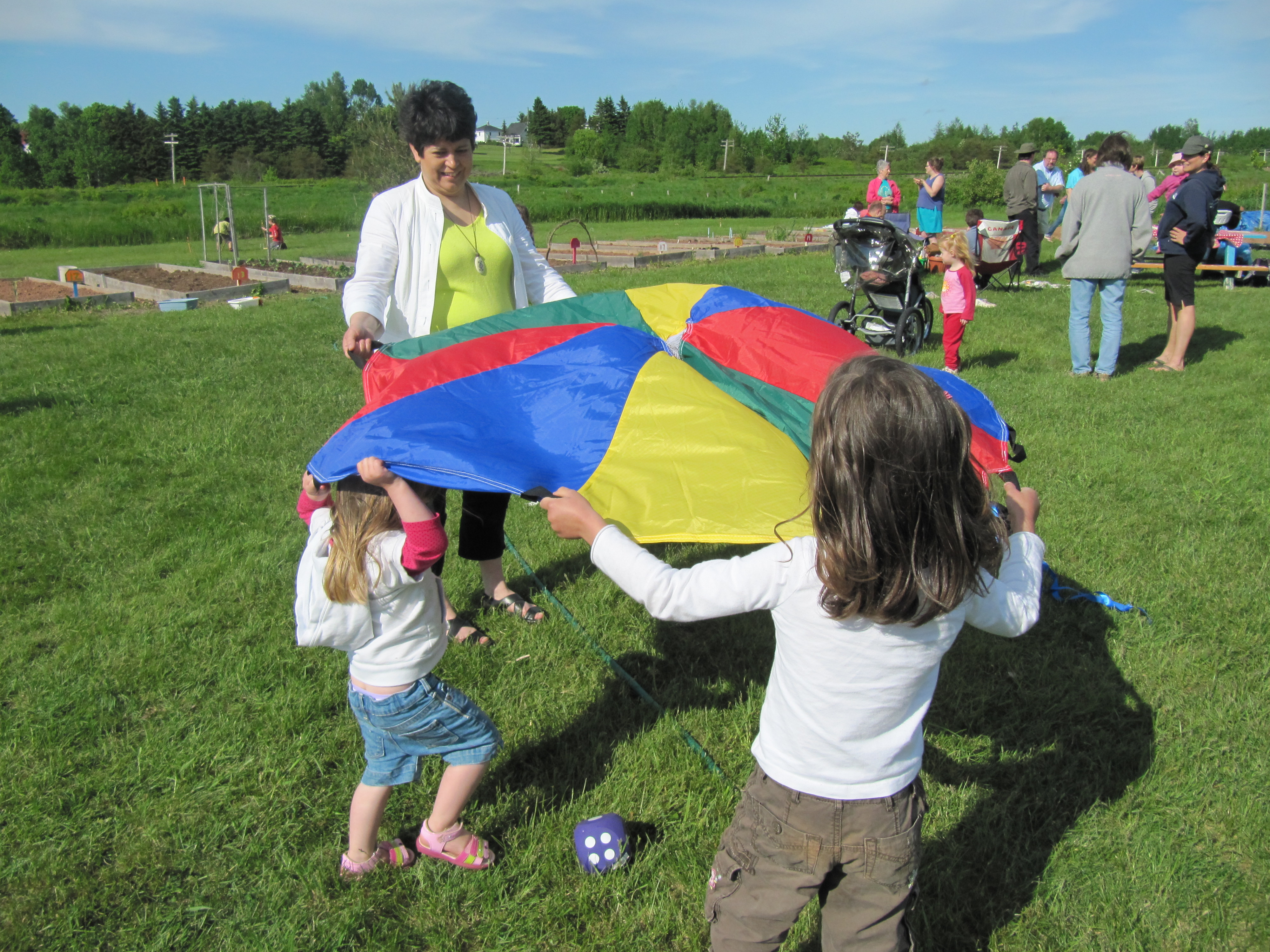 Families Playing Outside