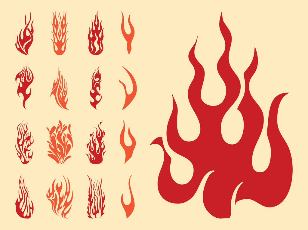 Flame Silhouette Clip Art