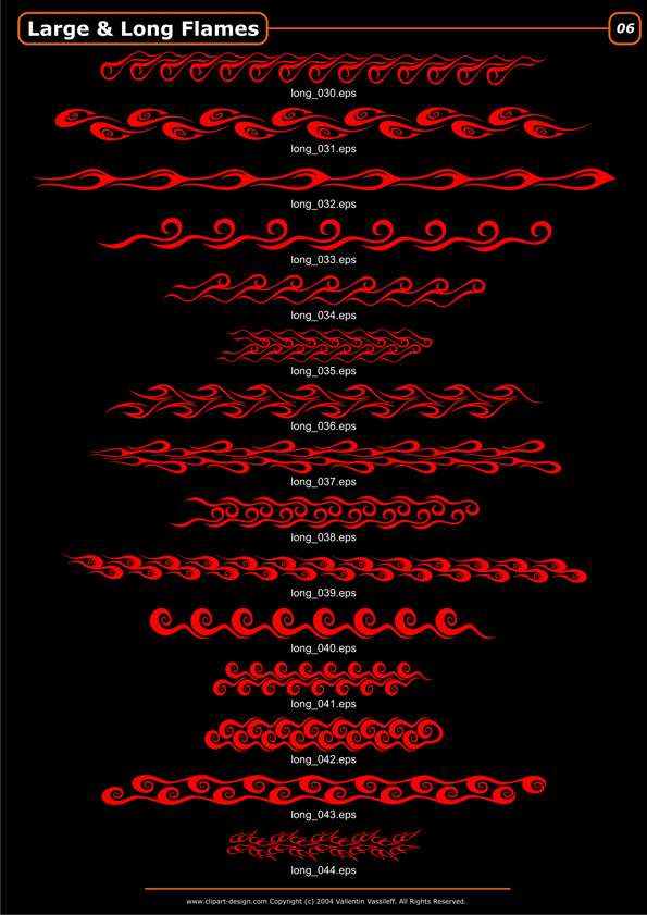 Flames Vector Pattern Flames Vector Pattern