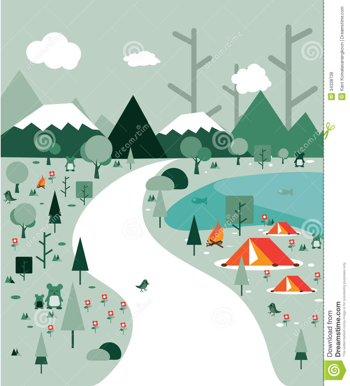 Forest Village Clip Art