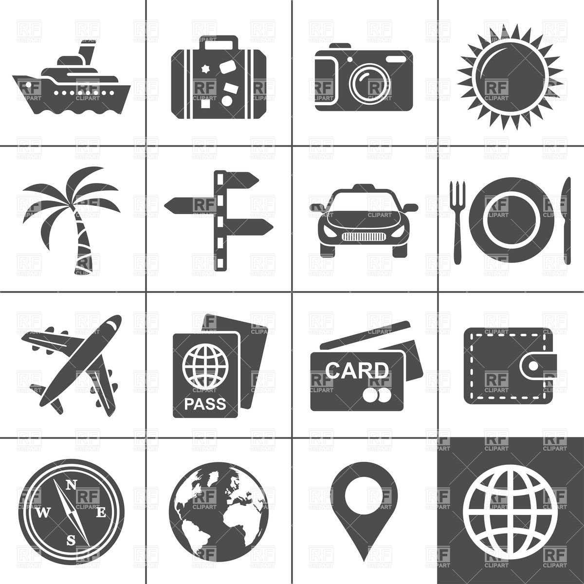 Free Clip Art Travel Icons