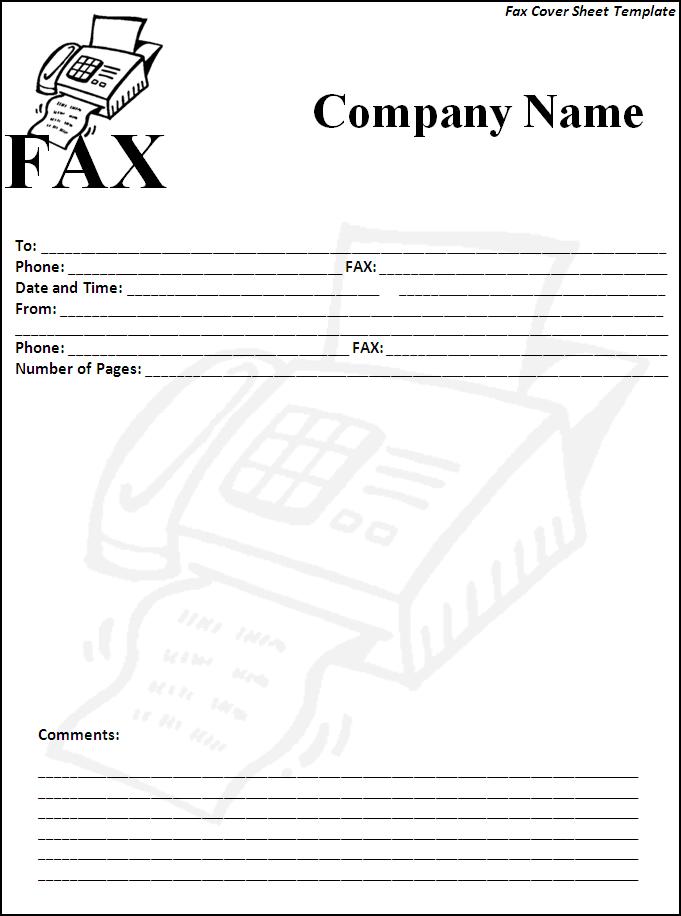 Free Fax Cover Sheet Template Word