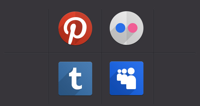 Free Flat Social Icons PSD