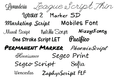 Free Handwriting Script Fonts Free Handwriting Script Fonts
