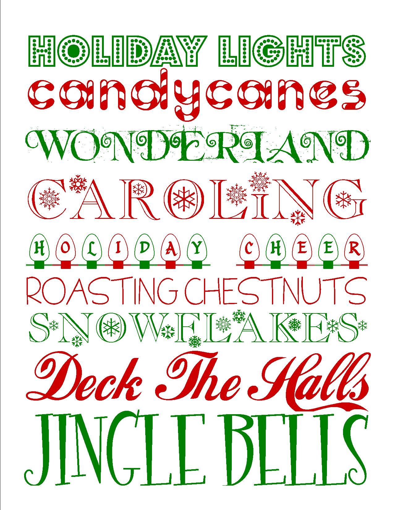 15 Free Printable Christmas Fonts Images