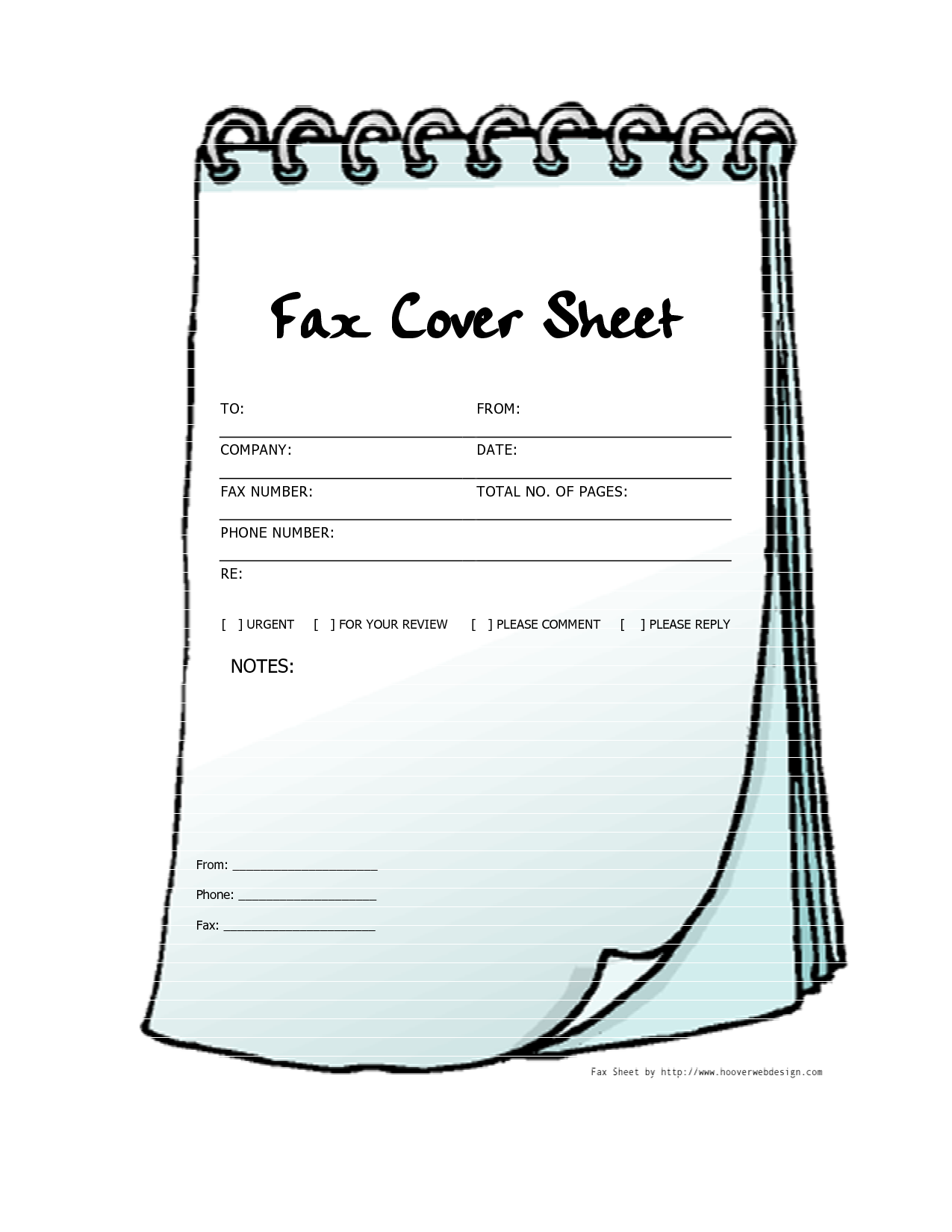 Free Printable Fax Cover Sheet Template