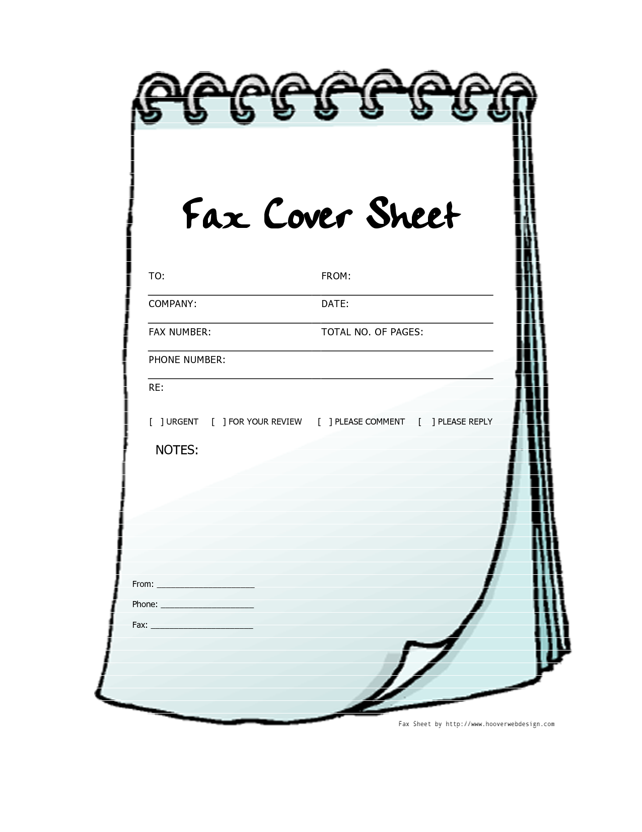 Printable Cover Sheet