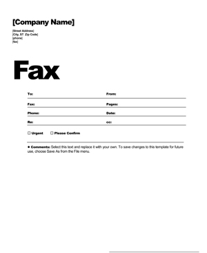 Free Printable Fax Cover Sheet Template