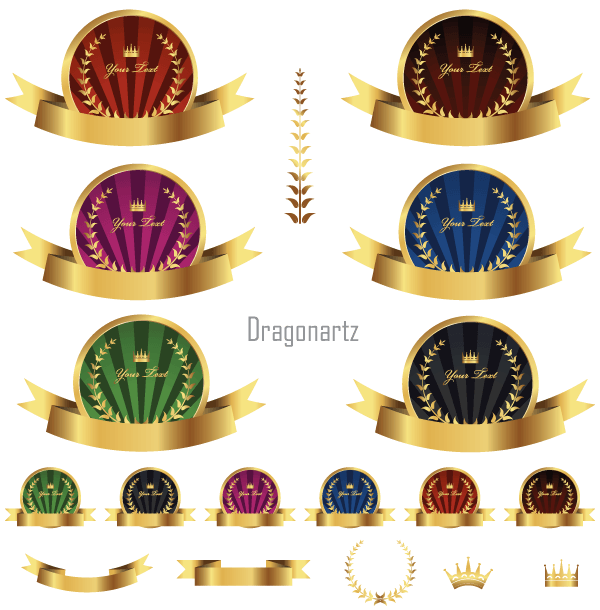 Free Round Label Gold Vector