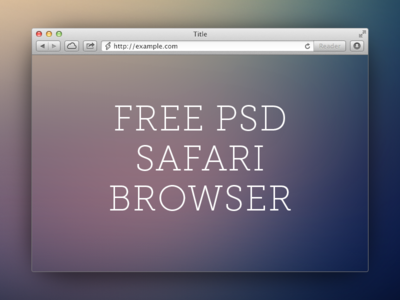 Free Safari Browser PSD Free Safari Browser PSD